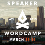 WordCamp Atlanta 2013 Speaker Badge